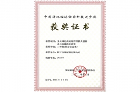 中國循環(huán)經(jīng)濟(jì)協(xié)會科學(xué)進(jìn)步獎(jiǎng)